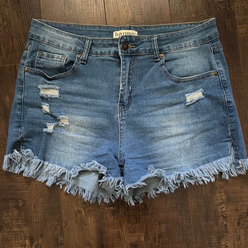 Women's Distressed Denim Shorts